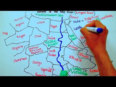 Where is the Nile River located on map / Map of the River Nile || 5min Knowledge