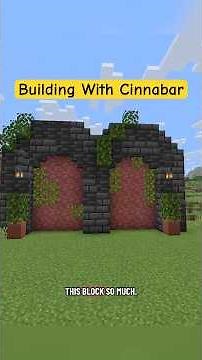 How I'm Building With Cinnabar [NEW BLOCK] #Minecraft #MinecraftBuilds