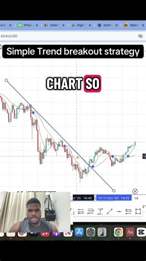 Simple trend line breakout strategy demonstrated.#fyp #forex #nigeriatiktok🇳🇬🇳🇬🇳🇬 #foryoupage