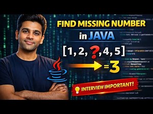 Learn how to find the missing number in an array using Java