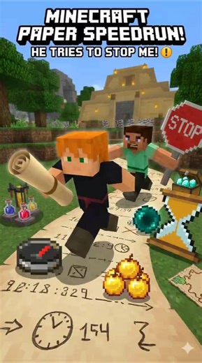 Speedrunning on Paper While My Friend Hunts Me # speedrun