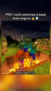 POV: você construiu a base mais segura 🔒🛡️ #facebookviral #minecraft #minecraftpc #game #f | Steve morreu kkkkk