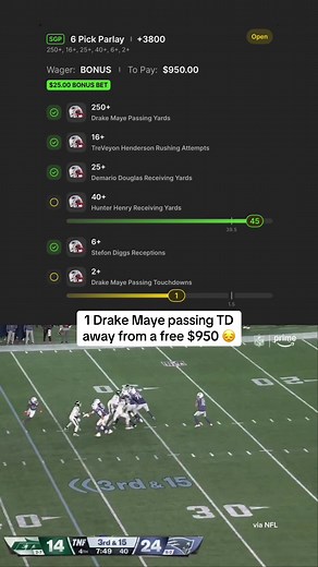 Drake Maye's Close Call in NFL Betting