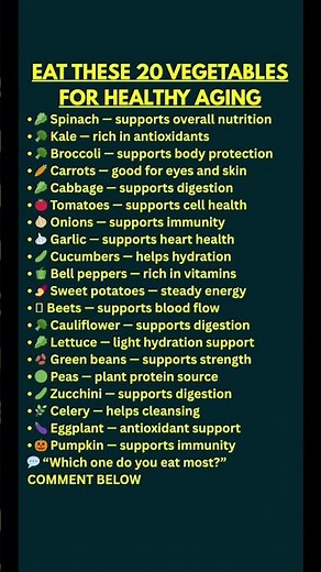 20 Vegetables You Should Eat for Healthy Aging (Start Eating These Today!)