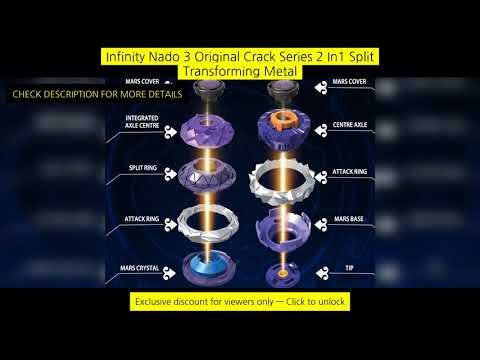 Infinity Nado 3 Original Crack Series 2 In1 Split Transforming Metal Gyro