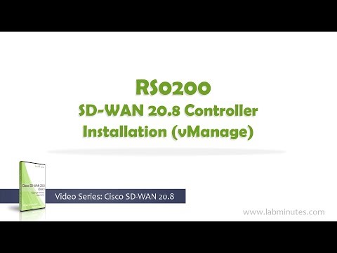 LabMinutes# RS0200 - SD-WAN 20.8 Controller Installation (vManage)