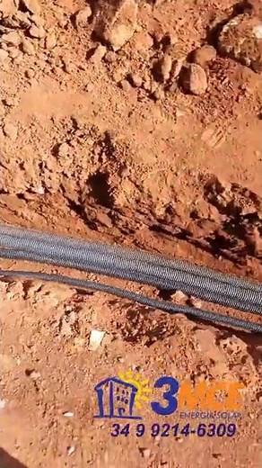 Underground Electrical Conduit with Concrete Enclosure in Uberlândia.