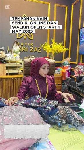 🥰🥰lurveee tempahan kain sendiri Open tauuu start 1 May 2025 💃🏿💃🏿💃🏿Tapi pastikan kain yang anda bawa minima 4m ya ,, kalau size plus2 kena lebih dari 4m,, KENAPA??? Biasa saya 3.5m pun cukup,, 3.5m kalau sis tempah tempat lain atau jahit sendiri kami tak pasti ya,, jadi prosedur di Butik kena kain minima 4m keats 😀😀😀 | Butik L’Mari Zaz