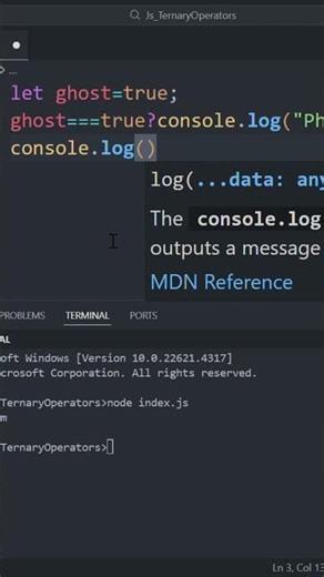 The Ternary Kill-Switch: 1 Line to Rule Them All 🌑 #Shorts #JSin60s