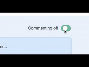 Here is the proof that the turn on or off comments on scratch project button still works