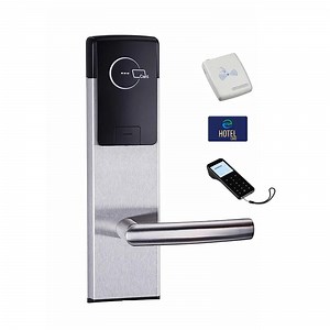 [Hot Item] Us Standard Mortise Intelligent Key Card Hotel Door Handle Lock Wireless Hotel Lock