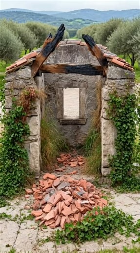 Transformation of a Collapsed Roof Villa into a Mediterranean Stone Home