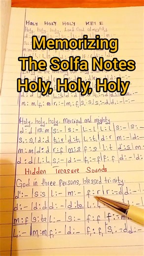 Memorizing The Solfa Notes, Episode 99: Holy, Holy, Holy Piano Tutorial/Solfa Notes And lyrics. #hymn #Praise #raggae #piano #christian #solfanotes #keyboard #pianotutorial #hiddentreasuresounds | HiddenTreasure Sounds