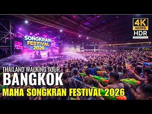 💦 Bangkok's Maha Songkran World Water Festival 2026 At Benjakitti Park [4K HDR]