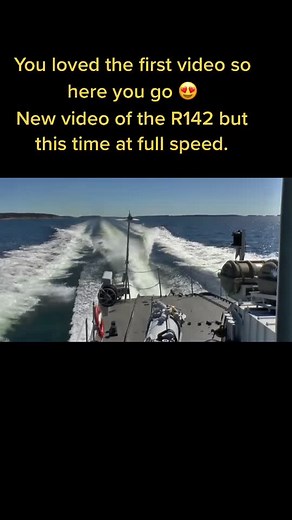 Swedish Naval Ship R142 Full Speed Encounter with R121