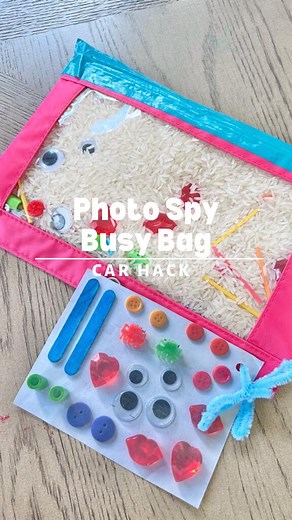 Stephanie & Katrina | Crafty Moms on Instagram: "ON THE GO PHOTO SPY BUSY BAG-CAR HACK 🚗 🔍 Busy bags are popular with toddler moms on the go 🙋‍♀️🙋🏽‍♀️but they’re also an amazing tool in the classroom. They are activities stored in a bag for toddlers or preschoolers so they are always ready to go✨. They are great for playing during quiet time at home or to keep them busy. New to busy bags? The concept is simple: Fill a bag with items that kids can use to occupy THEMSELVES 👏🏼. Some are just