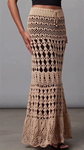 Crochet maxi skirt written pattern