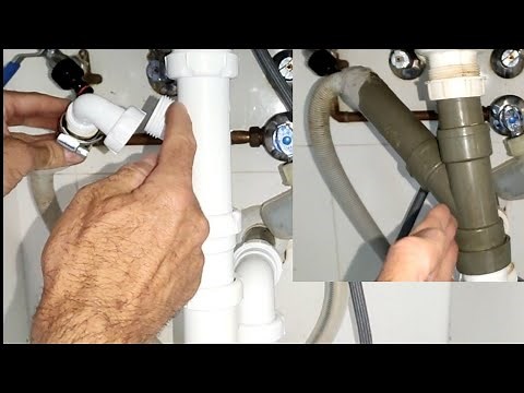 💥This is how you replace a sink trap. Improve your dishwasher's drainage. #traps #drain