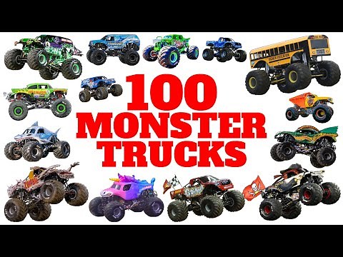 MONSTER JAM TRUCK | 100 Most Famous Monster Trucks in the World Grave Digger, El Toro Loco, Avenger
