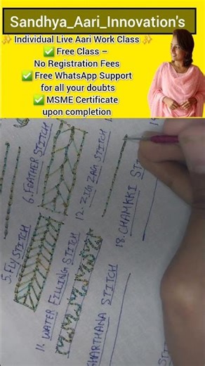 🌸Want to learn Aari work from scratch? Follow my page for daily Aari tutorials — beginner to advance