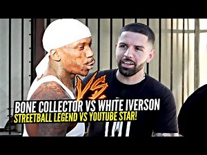 White Iverson & Bone Collector GO AT IT! Legendary Streetballer Pulls Up to the Ballislife Park Runs