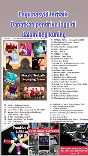 Pendrive lagu nasyid terbaik sepanjang zaman