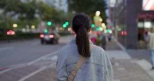 Woman Walk City Evening Stock Footage Video (100% Royalty-free) 1096771017 | Shutterstock