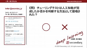 人工知能の完成を判断するテスト（一問一答で学ぶDL）
