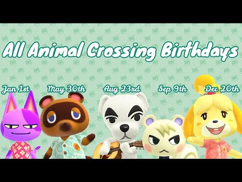All Animal Crossing New Horizons BIRTHDAYS! | Find Your ACNH Birthday Twin