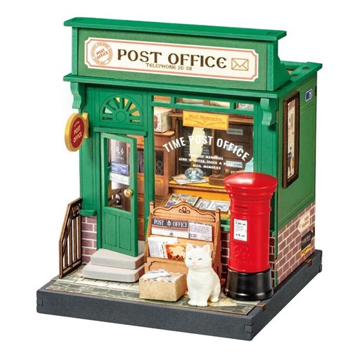 Robotime Century Post Office Mini House Kit Multicoloured