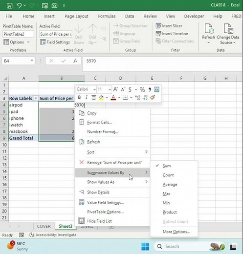 Add Formulas in Pivot Table Like a Pro! 🔥 | Excel Magic in 60 Seconds 💡📊#ExcelTips #pivottables