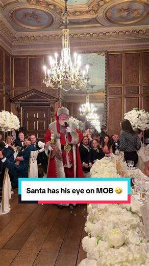 Santa Surprises Mother of the Bride at Christmas Wedding