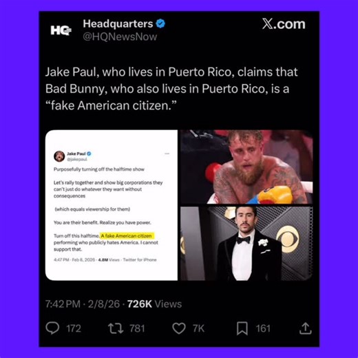 Broke But Woke | Jake Paul does not understand what it means to be American. Yesterday before the Superbowl Halftime show, Jake Paul posted on X saying,... | Instagram