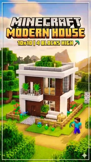 Minecraft But I Make Modern House Part 1/ #minecraft #minecraftbuilding #shorts #roblox #viral