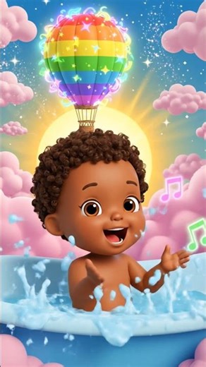 Baby Bathing video 🎈🛁✨Hot Air Balloon #babyreels #babybathingvideo #shortviral