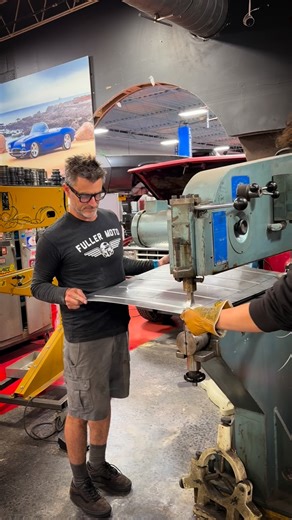 8K views · 1K reactions | Making some beads on the Nolan Metalmaster #pullmax machine! Always fun to do these especially in aluminum. We pre stretched the area on the English wheel and then bead rolled to give us a guide. Then you’re off and running! Check our instagram stories and you can see the floor mocked up in our #mustang widebody GTD that’s in process. #metalwork #sema #semashow #sema2025 | Bryan Fuller - Fuller Moto | Facebook