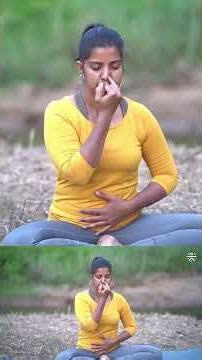 Nostril Breath Exercise 💨 | #breathingtechniques #breathing #yogashorts