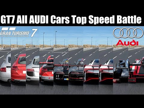 Gran Turismo 7 - All Audi Cars | Top 10 Fastest Audi Cars Top Speed Battle | PS5 4K UHD 60FPS