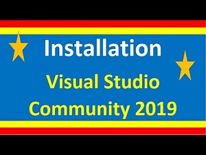 INSTALLATION VISUAL STUDIO COMMUNITY 2019