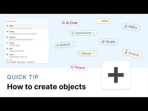 How To Create New Objects in Capacities