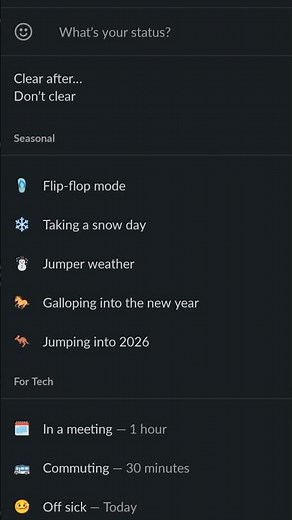 How to Update your Status in Slack Application