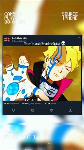 #Boruto and Sasuke fight 💀💪 #popular shorts video