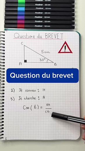 Calcul de la longueur a b dans un triangle