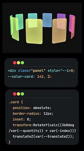3D Rotating Card Carousel with CSS | No JavaScript
