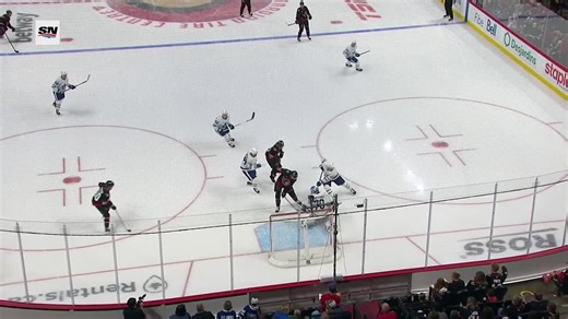 Greig buries a wrister out front