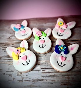 Faux Easter Bunny Cookies – Handmade Clay Spring Decor – Pastel Bunny Sugar Cookies – Tiered Tray Easter Display – Farmhouse Spring Decor - Etsy