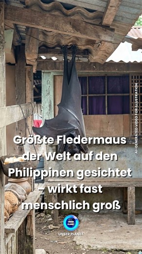 Riesenfledermaus schockt das Internet