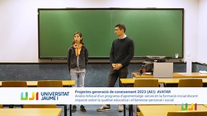 «Anàlisi bifocal d'un programa d'aprenentatge-servei en la formació inicial docent: impacte sobre la qualitat educativa i el benestar personal i social». Projectes de generació de coneixement 2023 El Grup ENDAVANT - Enfocament de la Diversitat com a Avantatge analitza en el projecte AVATAR com els programes d’aprenentatge-servei afavoreixen el benestar de l’alumnat, el professorat i l’entorn social: https://tinyurl.com/2c6wlbqw – «Análisis bifocal de un programa de aprendizaje-servicio en la for