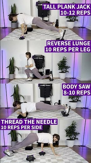Core & Lower Body Workout with Multi-Slider: Plank Jack, Reverse Lunge, Body Saw