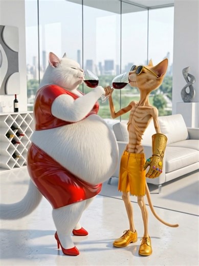 skinny cat finds a magical gold hand..#cat #fyp #unitedstates